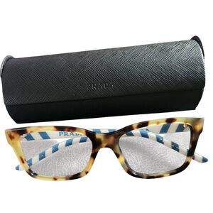 PRADA 17vv Millennials Eyeglasses (VPR 17V 52 □16 7s01 140) Havana 100 Authentic